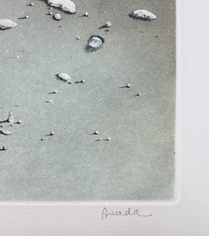 Hiroshi Asada - Wrakhout, aquatint ets kopen? Bied vanaf 55!