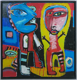 Henk Vierveijzer - Olieverf op doek, Wit voetje - Ingelijst kopen? Bied vanaf 500!