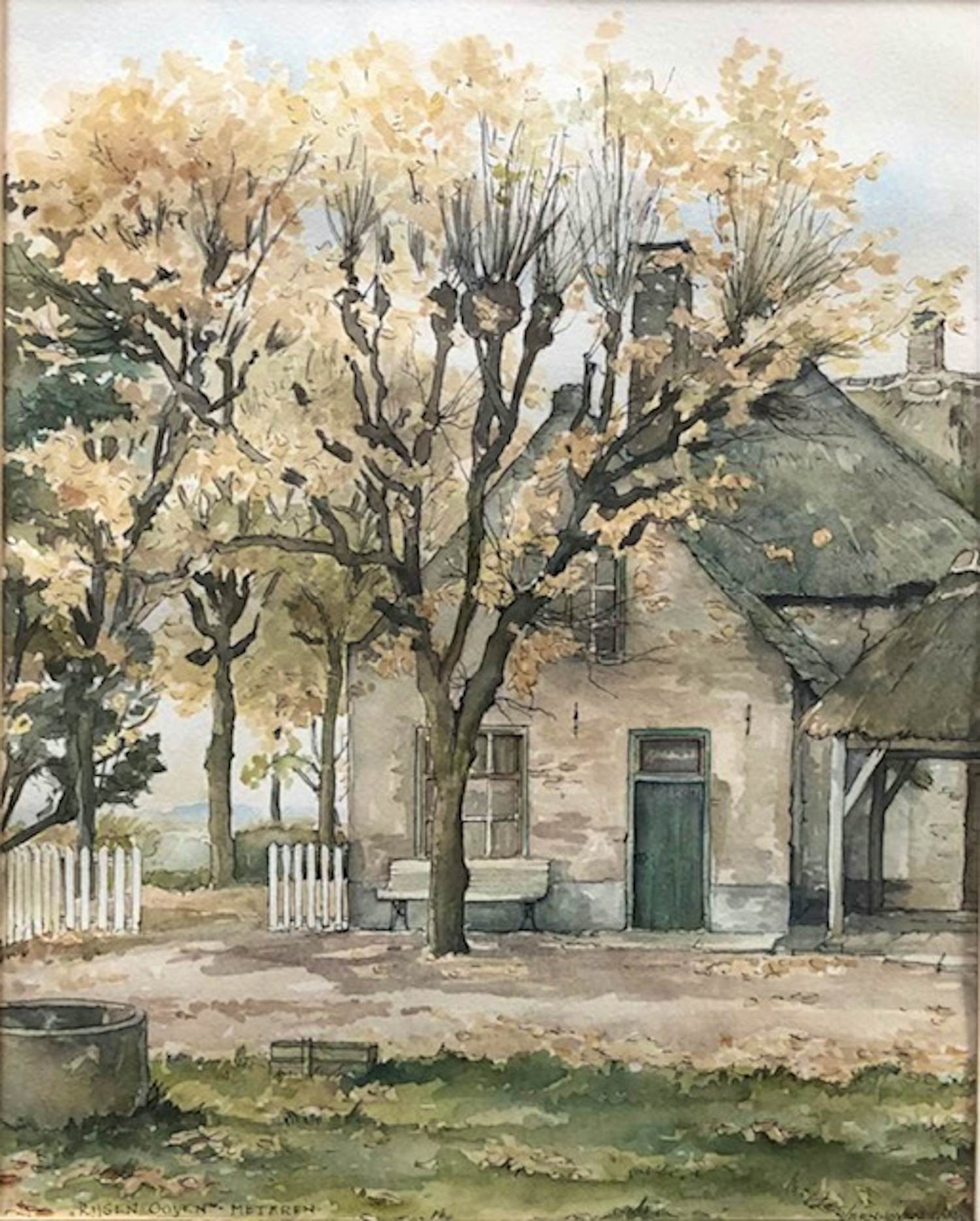 Lies Veenhoven - Huis Rijsen Ooyen Meteren - Aquarel kopen? Bied vanaf 1!