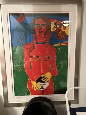 AcheterCorneille - Cobra schilder,vrouw,masker en dieren? Enchérissez de 2000!