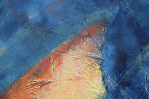 Niet of onleesbaar gesigneerd - Abstract blauw en rood kopen? Bied vanaf 10!