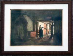 Tjeerd Bottema - Boerendeel in Laren - kleurenets/aquatint kopen? Bied vanaf 60!