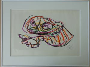 Karel Appel - COBRA FIGUUR / KLEURZEEFDRUK / 59x78cm / KADER / SIG / 1978 kopen? Bied vanaf 735!