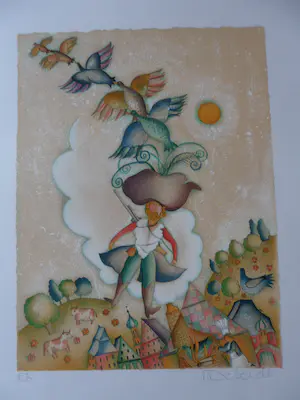 Francoise Deberdt - Litho, Titel.DE VLIEGENDE JAGER. kopen? Bied vanaf 35!