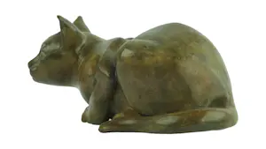Pierre Chenet - Bronzen beeld van nieuwsgierige kat kopen? Bied vanaf 269!