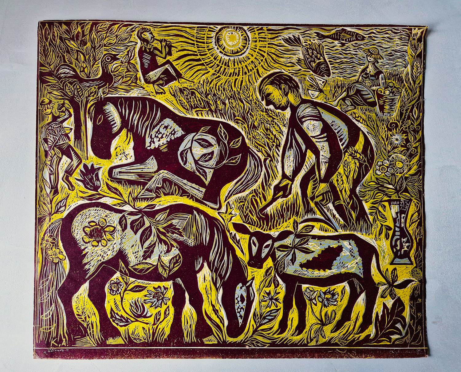 Kees Andrea - Groot jaren 50 kleuren litho "Zomer" zeer kleine oplage (20) potloodgesigneerd kopen? Bied vanaf 39!