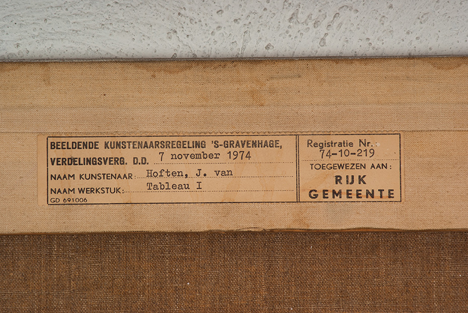 Johannes van Hoften - Tableau I - 1974 - Olieverf en vernis op doek - gesigneerd r.o. - BKR Den Haag kopen? Bied vanaf 10!