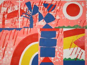 Jef Diederen - Houtsnede op Rijstpapier, Z.T. verkocht voor € 35!