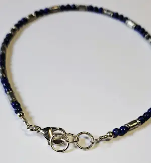 Nieuwe zilveren Armband van lapis lazuli 925 zilver - fijne armband kopen? Bied vanaf 75!