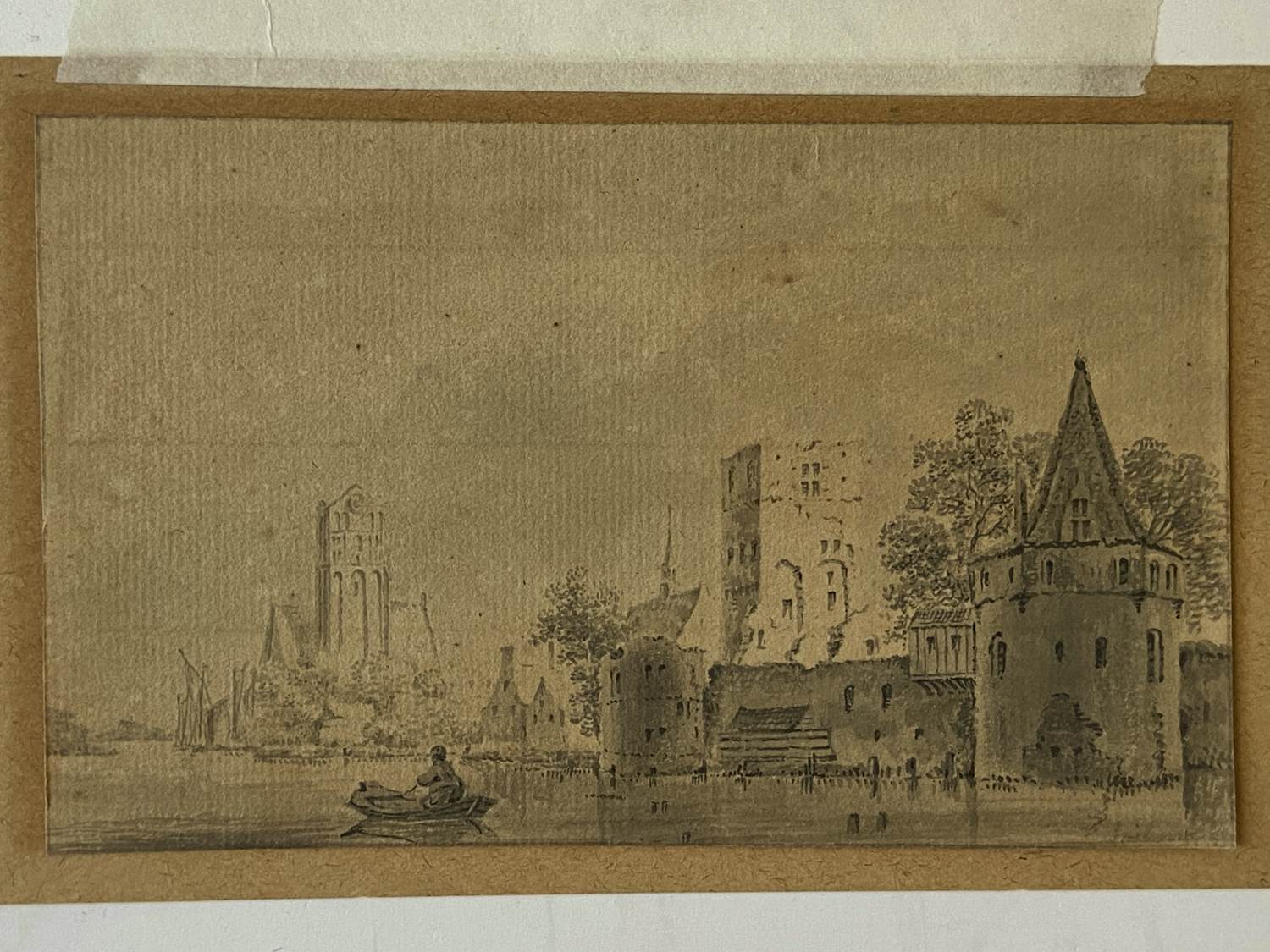 Hendrik Spilman - Stadsgezicht a.h. water | Slijkpoort Amersfoort kopen? Bied vanaf 400!