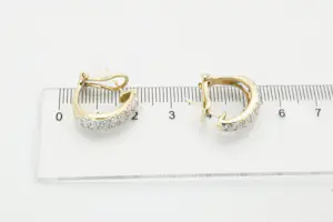 1122- Chique paar 14 krt geel goud & diamanten oorclips (ca.0.60ct) kopen? Bied vanaf 350!