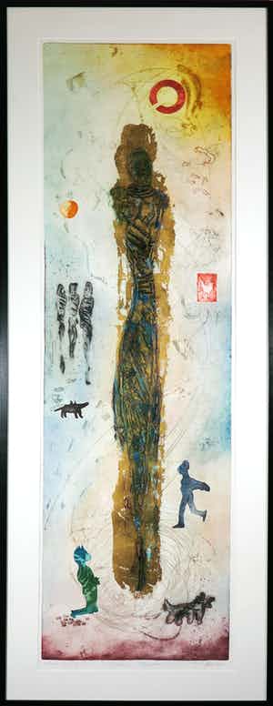 Ad Arma - Gemengde techniek, Naima - Ingelijst - Uniek (Zeer Groot) verkocht voor € 250!