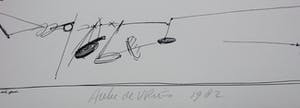 Auke de Vries - litho: ontwerp Maasbeeld (1982) kopen? Bied vanaf 75!
