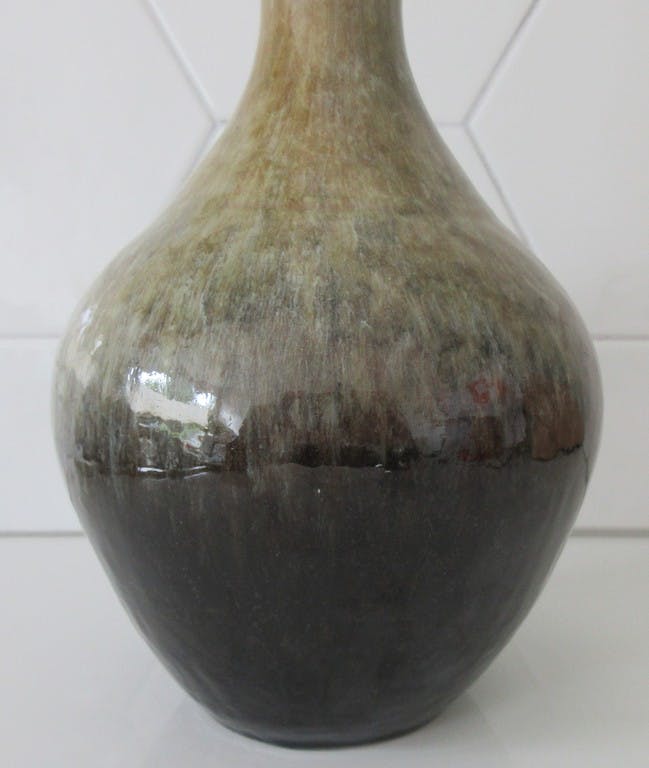 Niet of onleesbaar gesigneerd - Studio keramische terracotta kruik met mooi stroomglazuur kopen? Bied vanaf 1!