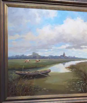 Jan Schaeffer - Sfeervol Hollands landschap kopen? Bied vanaf 250!