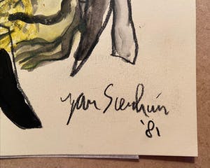 Jan Sierhuis - Tekening krijt acryl kopen? Bied vanaf 1!