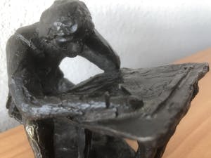 Klaas van den Berg - Zwaar bronzen beeld met certificaat. kopen? Bied vanaf 65!