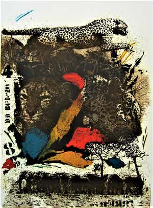 Simon Koene - Springende cheetah (groot) verkocht voor € 45!