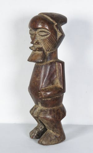 Teke - Houten mannelijk voorouderbeeld met baard kopen? Bied vanaf 1!