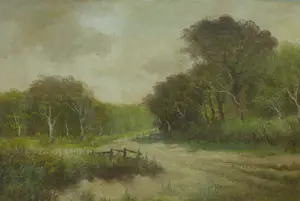 Hendrik Jan Verhaaf - Boslandschap met zandpad kopen? Bied vanaf 25!