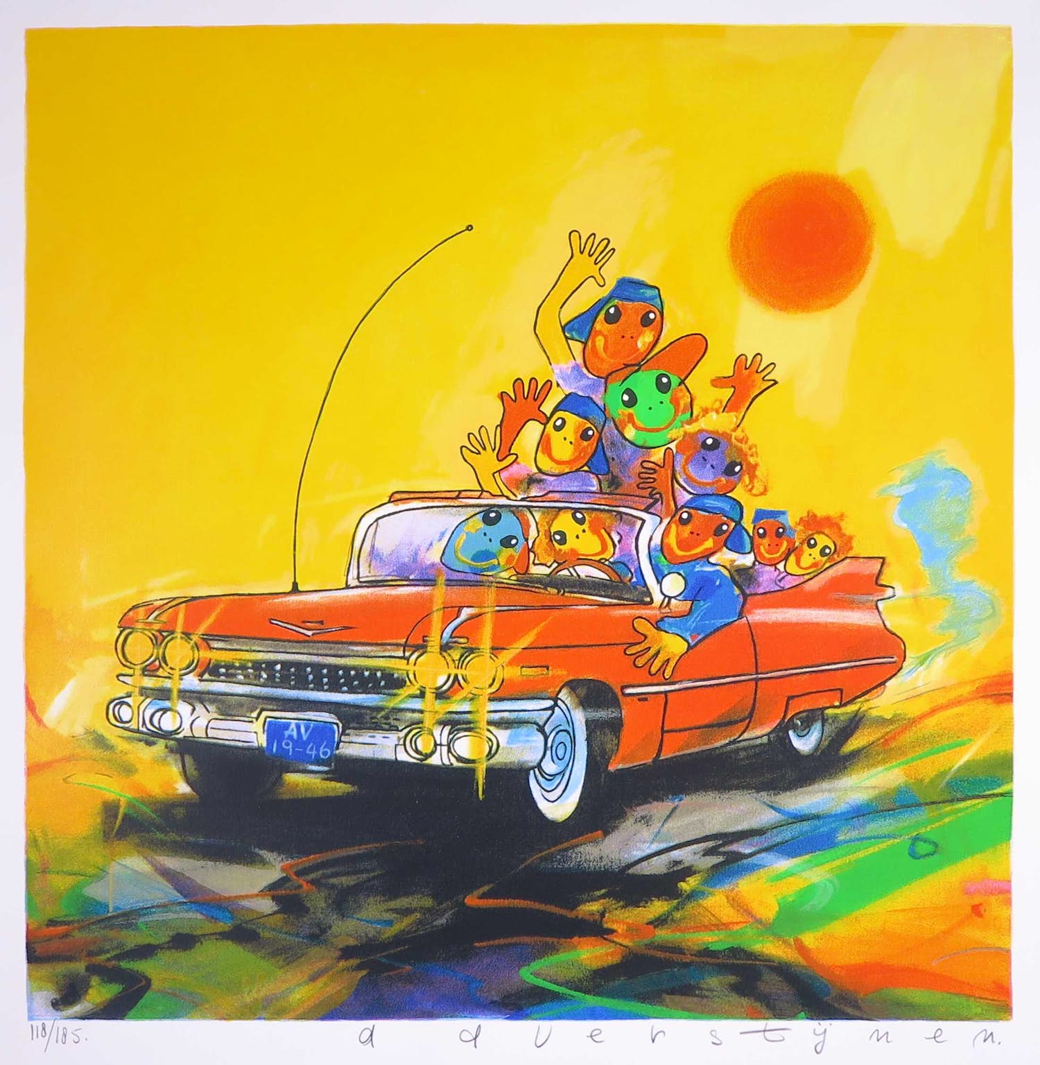 Ad Verstijnen - Zeefdruk, Cadillac kopen? Bied vanaf 1!