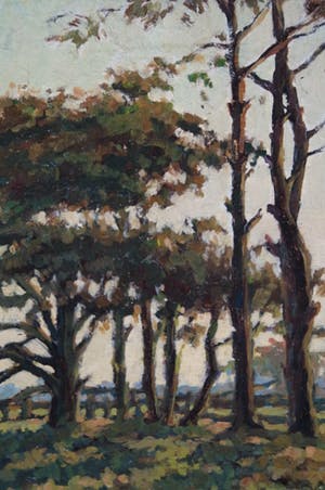 Bernardus Franciscus Coesel - maroufle (olieverf op doek op paneel) - landschap kopen? Bied vanaf 195!