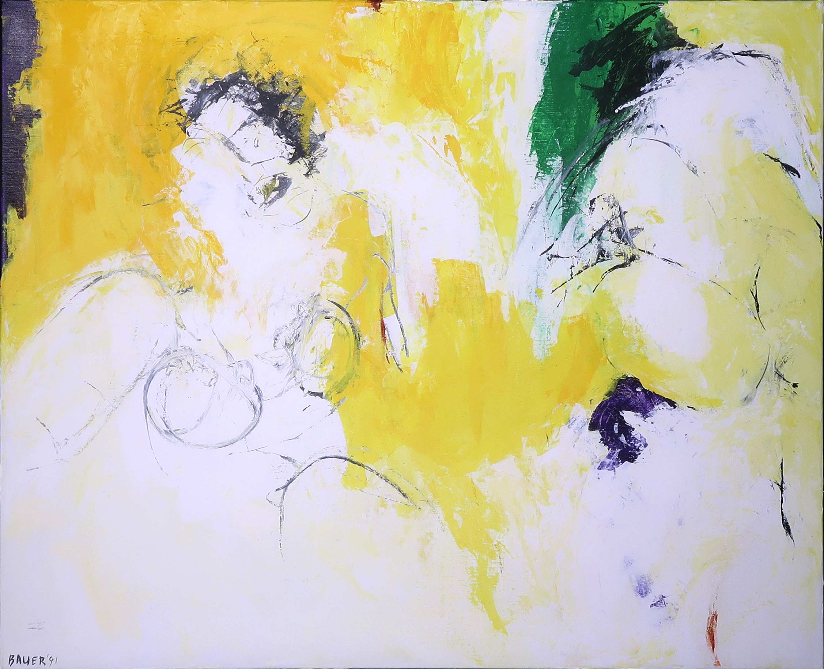 Menno Bauer - Acryl op doek, Een schaduw van schaamte - Ingelijst kopen? Bied vanaf 150!