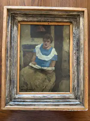 Koos Stikvoort - Portret van meisje met boek verkocht voor € 150!