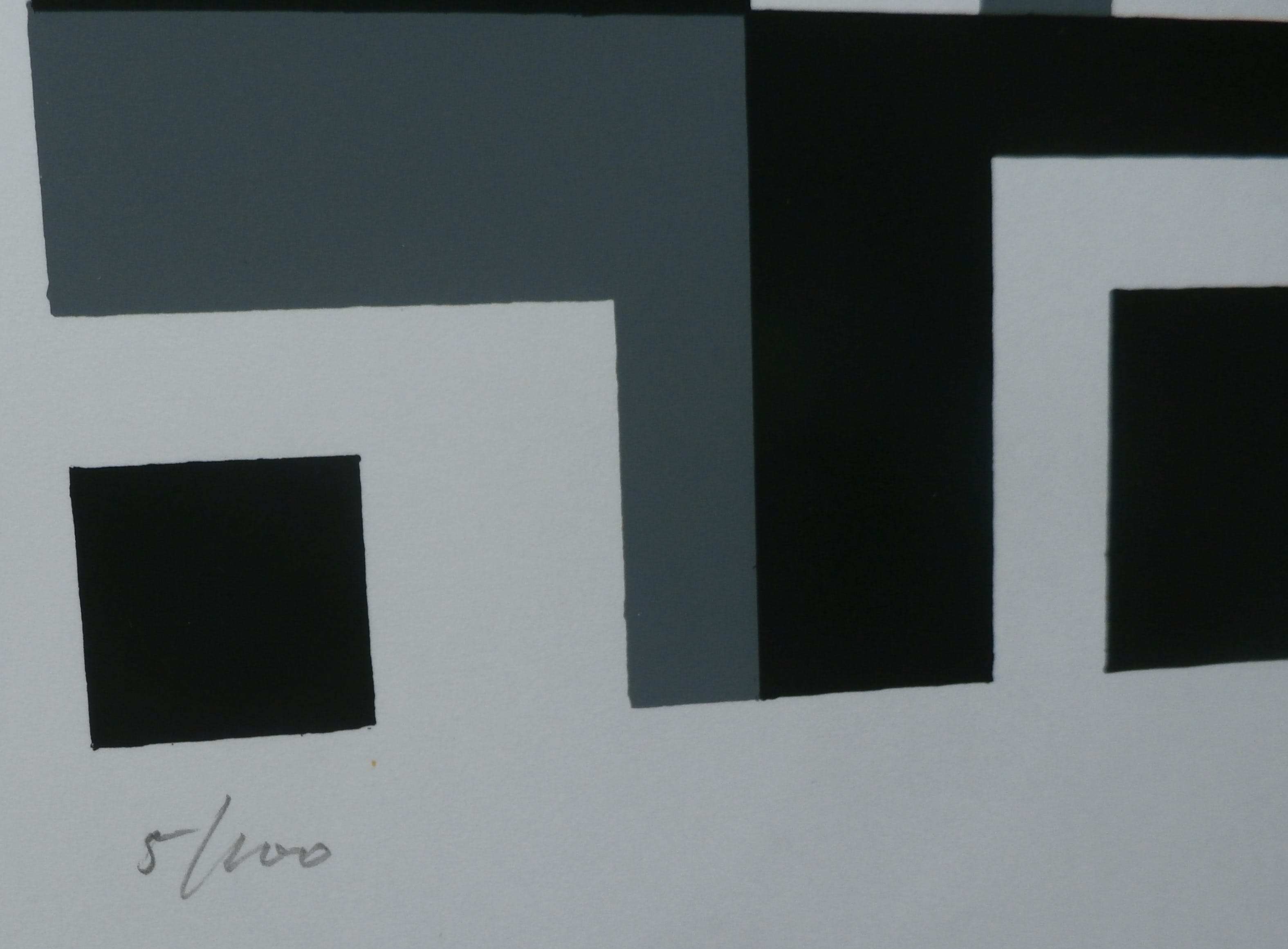 Henk Miechels - litho: geometrische compositie kopen? Bied vanaf 45!