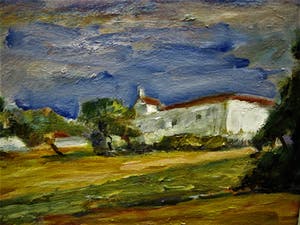 Ronald Terpstra - Fraai oud impressionistisch olieverf "Mediterraan Landschap" gesigneerd kopen? Bied vanaf 10!