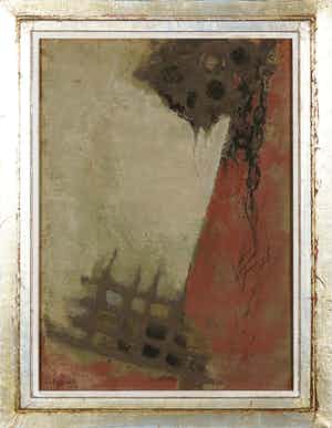 Henk Munnik - Gemengde techniek op board, Zonder titel - Ingelijst verkocht voor € 1!