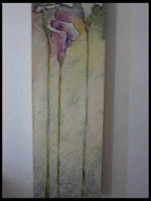 Carla Raadsveld - Acryl op doek, "Aronskelken". kopen? Bied vanaf 100!