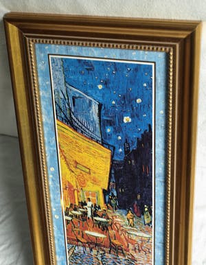 Curiosa - Ingelijste porseleinen wandtegel – Café de Nuit , Vincent van Gogh kopen? Bied vanaf 50!