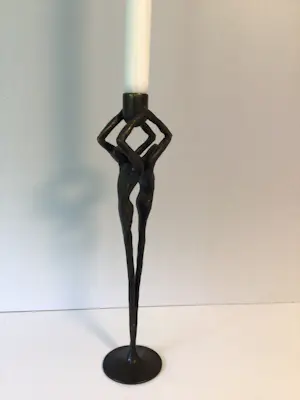 Corry Ammerlaan - Sculptuur / kaarsenstandaard “ KRACHTEN BUNDELEN “ 31 cm hoog ! kopen? Bied vanaf 1!