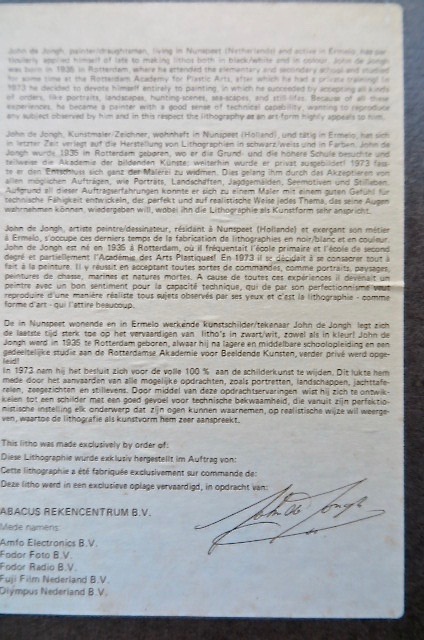 John de Jongh - Haags Hofje van Wouw - in mooi passe-partout en houten lijstje kopen? Bied vanaf 1!