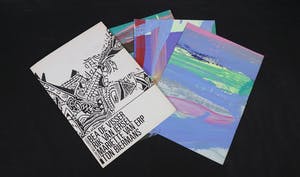 Ton Biermans - Lot van drie acryl op papier inclusief catalogusboek kopen? Bied vanaf 1!