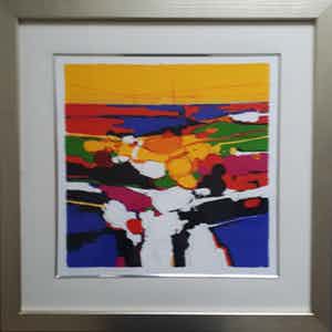 Frank Lejeune - First visit Veules Les Roses - Zeer mooi ingelijst - Nieuwstaat verkocht voor € 40!