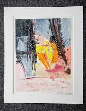 Kees van Bohemen - Grote zeefdruk "voloptueus naakt in slaapkamer" kleine oplage - in nieuwstaat kopen? Bied vanaf 62!