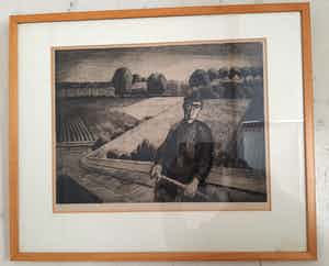 Jo Bezaan - Boer met schop op de akkers verkocht voor € 110!