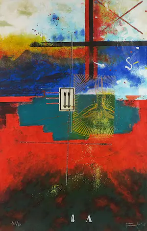 Piotr Konkel - Zeefdruk, Zonder titel III - Ingelijst (Groot) kopen? Bied vanaf 1!
