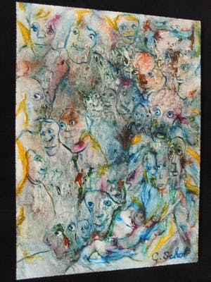 Carla Schot - Olieverfschilderij - Figuren (28+29) kopen? Bied vanaf 35!