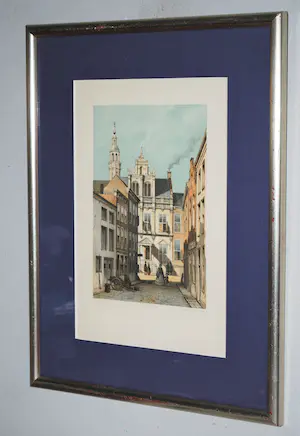 Frederik Hendrik Weissenbruch - Stadhuis Den Haag - kleurenlitho kopen? Bied vanaf 45!