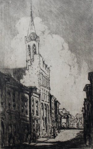 Herman Heuff - Ets - stadsgezicht kopen? Bied vanaf 49!