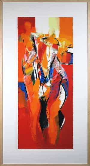 Peter Meijer - Zeefdruk, In het voorbijgaan - Ingelijst (Groot) verkocht voor € 50!