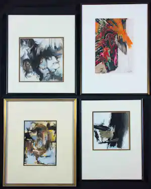 Albert Klijn - Gouache, Lot van vier werken - Ingelijst verkauft für € 35!