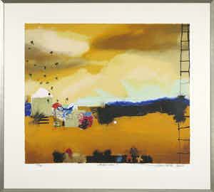 Theo Koster - Zeefdruk, Landscape I - Ingelijst (Groot) verkocht voor € 40!