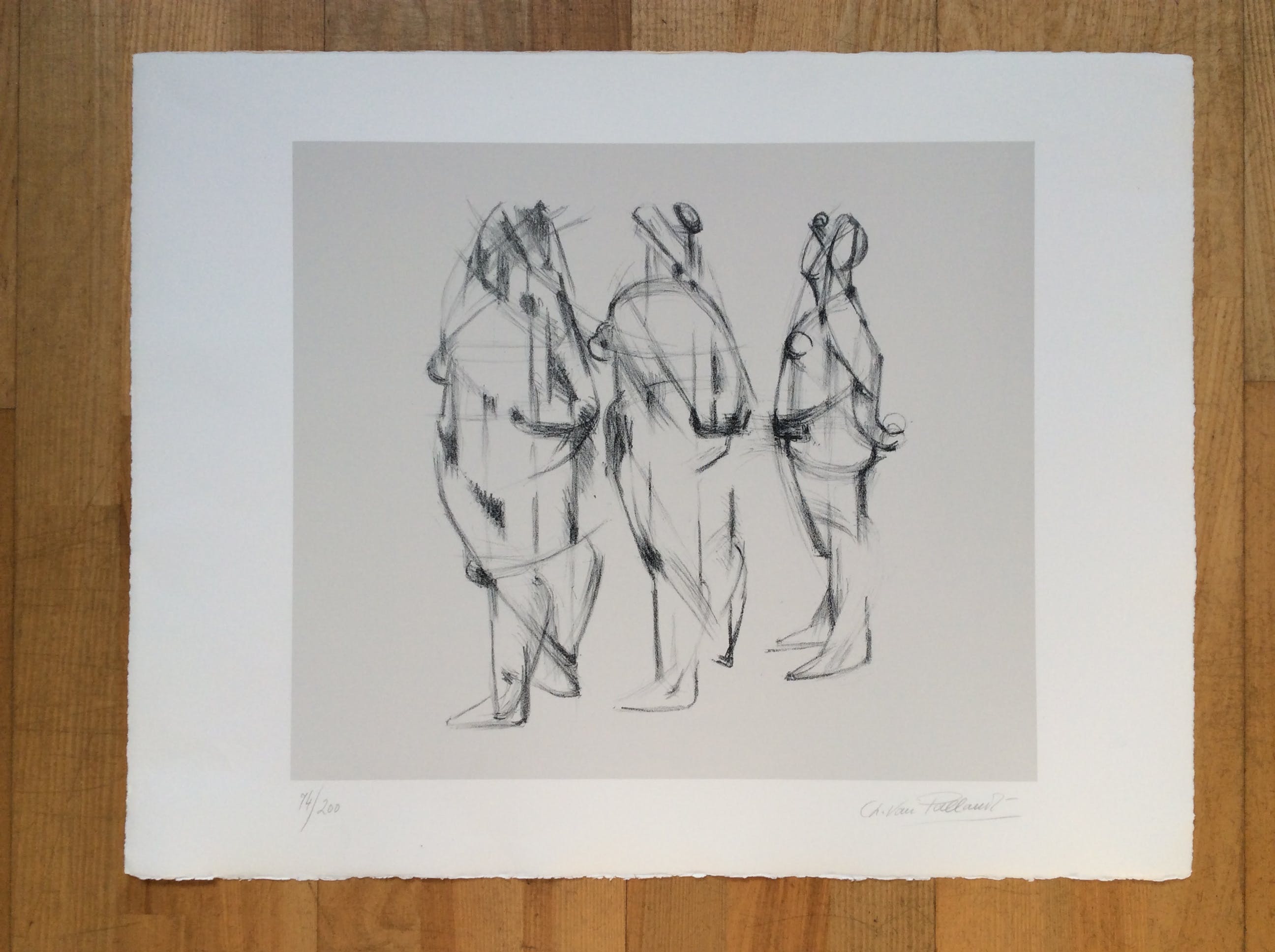 Charlotte van Pallandt - Drie figuren - lithografie kopen? Bied vanaf 95!
