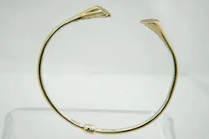 50 - Sierlijke 14 karaat geel gouden klem - armband met klavertje vier kopen? Bied vanaf 200!