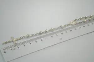 15- Fraai massief 2e gehalte zilveren Rozenkrans & Madonna collier - GROOT! kopen? Bied vanaf 120!