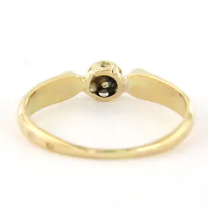 14k geelgouden ring met roos geslepen diamant tot. 0.15 ct kopen? Bied vanaf 250!